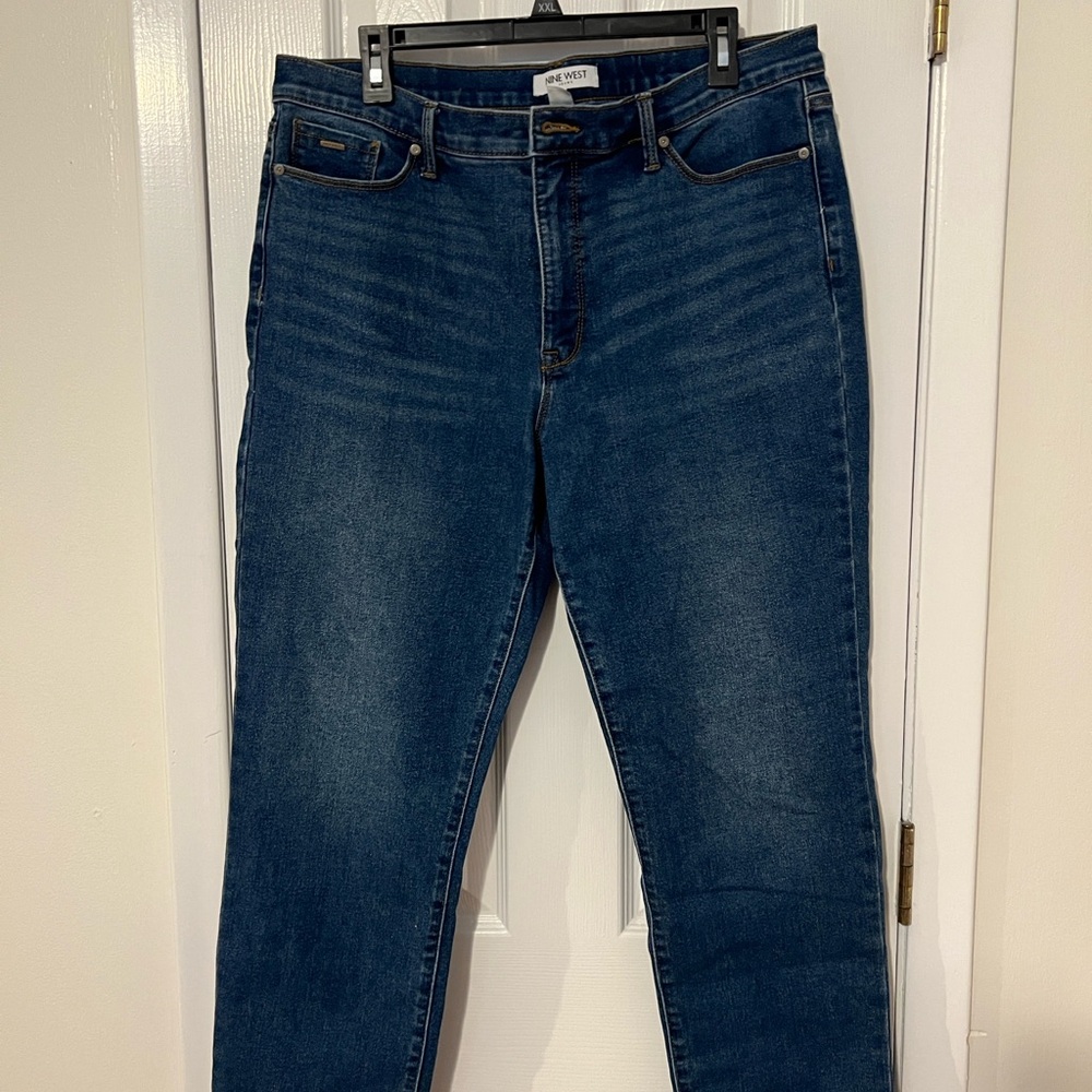 Nine West Blue Denim Jeans with Contrast Stitching